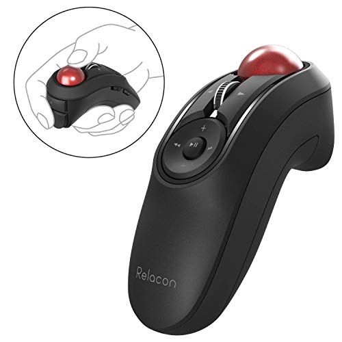 ELECOM Handy Trackball Mouse Bluetooth Connection, 10 Buttons and a Wheel, Symmetory Dersign