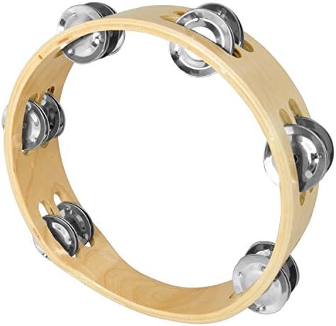 TIGER TAM84-08 8" Tambourine - Headless Double Row - Natural