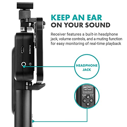 Movo Wmx-7-Sp Vhf Wireless Lavalier Microphone System For Smartphones - Wireless Lav Mic For Iphone And Android - 16 Channel Handheld Receiver - Microphone With Wireless Audio Transmitter #TOP5