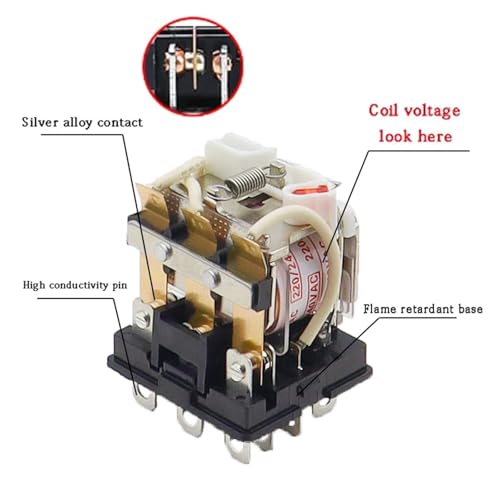 Relais AC 48V LY3NJ résistant aux arcs électriques grâce au contact argent 10A