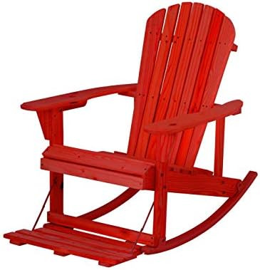WUnlimited SW2007RD-R Adirondack Rocking Chair, Red
