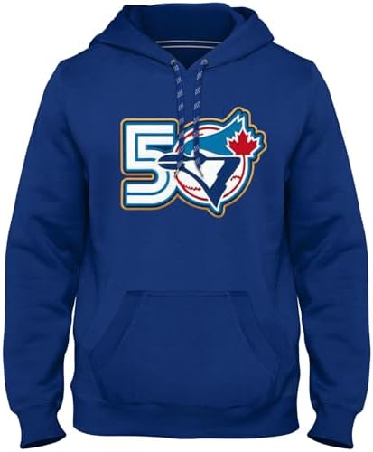 Bulletin Toronto Blue Jays MLB Express Twill 50th Anniversary Logo Hoodie - Royal - XX-Large