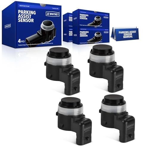 JC Whitney JFBAJCWPAS00074 Set of 4 Front & Rear Parking Aid Assist Sensors - Compatible with Ram 1500 2500 3500 2019-2023, Jeep Wrangler 2018-2023, Gladiator 2020-2023