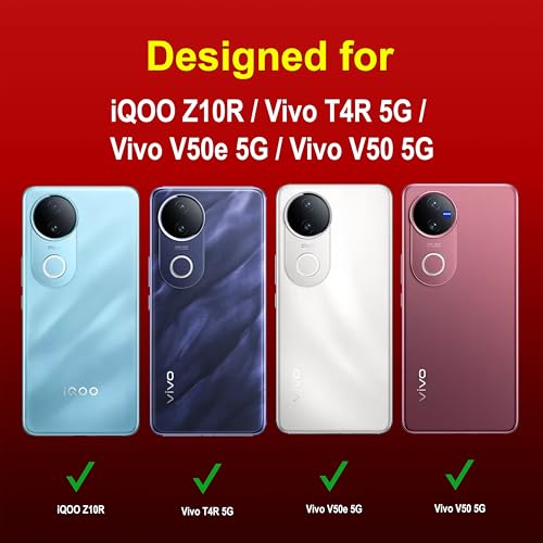 Image of Zapcase Back Case Cover for iQOO Z10R | Compatible for iQOO Z10R Back Cover | Liquid Silicon Magic Case with Camera Protection | Red