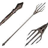 Sword Valley Arthur Curry Trident of Neptune - Stainless Steel Trident, Large Warrior-Style Weapon Prop, 208cm/81.9″ Collectible Decor, Heavy Metal Art Piece