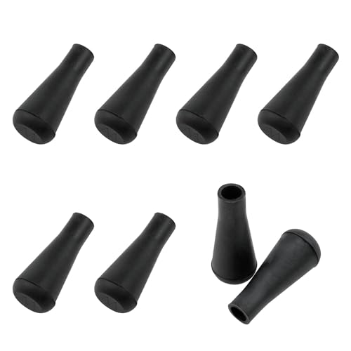 Lovelysp Black Soft Rubber Arrowheads Practice Safety Arrow Tips Soft Rubber Arrow (Inner Diameter 8mm Black) 8PCS