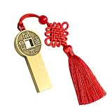 Metal House Shape USB Flash Drive Thumb Drive Memory Stick with Keychain Pen Drive Gift for Friends (Retro Coins, 64GB)