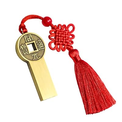 Metal House Shape USB Flash Drive Thumb Drive Memory Stick with Keychain Pen Drive Gift for Friends (Retro Coins, 64GB)