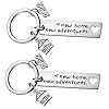 2PCs New Home Keychain 2023 Housewarming Gift for New Homeowner House Keyring Moving in Key Chain New Home Owners…