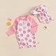 Baby Badeanzug mit Sonnenhut Langarm UV Schutz Badebekleidung Für Baby-Mädchen Reißverschluss Strand Schwimmanzug (Rosa, 18-24 Months)