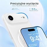 memumi Magnetyczny Etui do iPhone Air, ultracienkie 0,3 mm, kompatybilne z Mag-Safe, matowe wykończenie [antypoślizgowe, odporne na zarysowania] Etui ochronne do iPhone 17 Air -Trans-biały