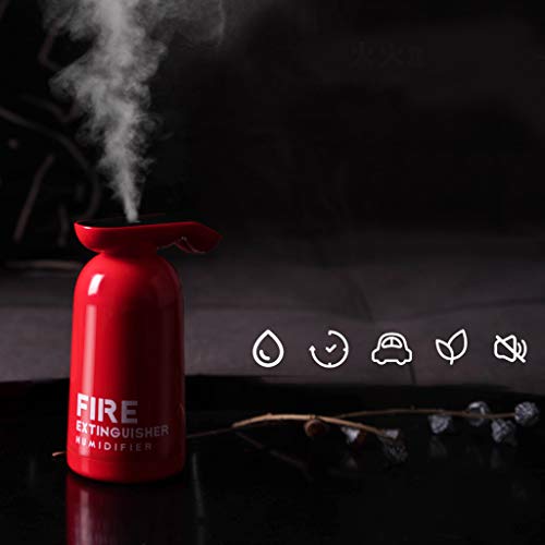YUYUQ Creative Fire Extinguisher Shape Car Air Humidifier USB Mist Maker Fogger Ultrasonic Cool Water Aroma Diffuser for Home Automobile Purifier