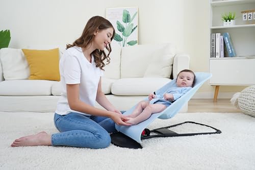 Bezug auf Babywippe. Bezug Belltop kompatibel mit BabyBjörn Wippe: Balance, Soft und Bliss. Babysitz Ergonomisch Babywippe. Hypoallergenic Steppuhn. (Hellblau)