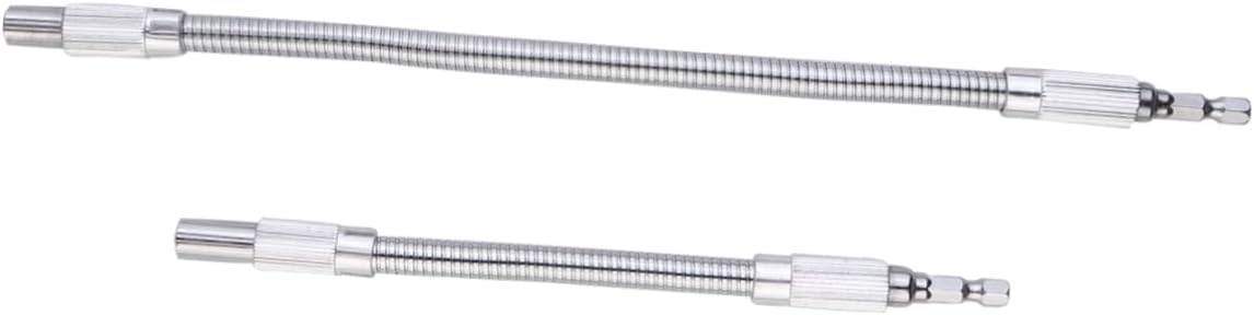 ORFOFE 2pcs Metal Flexible Screwdriver Soft Shaft Drill Bit Extension Bit Holder for Electrician