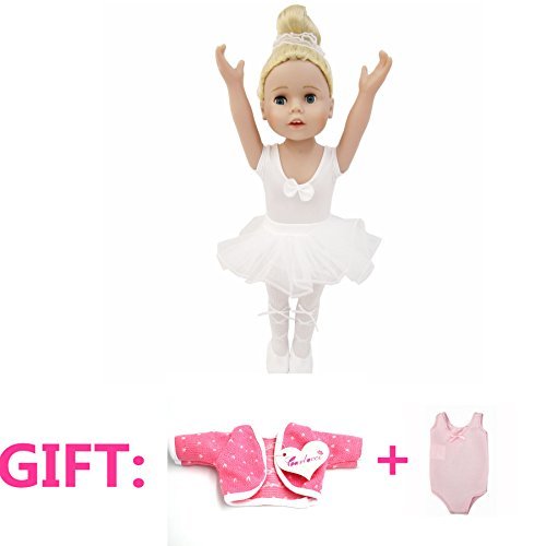 Carlocci 18 Inch Doll With Ballerina Outfit Ballet Clothes