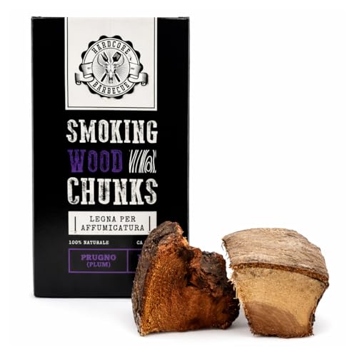 BBQ CHUNK PRUGNO - PLUM - Räucherholz HARDCORE BARBECUE Essenz Pflaume - Holzstücke zum Räuchern - ca. 1,5 kg