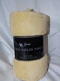 Gorgeous Home Small throw soft blanket Microplush Comfort Cozy fleece, 50 Inch x 60 inch, LIGHT GOLD