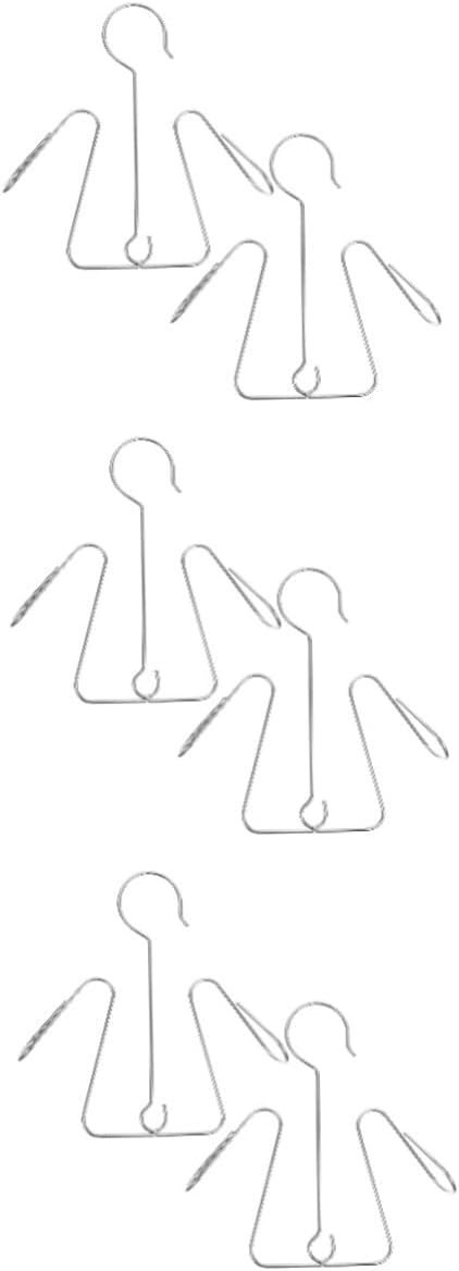 ABOOFAN 6pcs Stainless Steel Shoe Drying Rack Shoes Hanger for Slippers High Heels and More Space-saving Organizer for Indoor and Outdoor Use