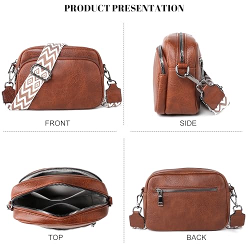 TANTOMI Small Crossbody Bag for Women, Vegan Leather Shoulder Bags for Women, Travel Purse with Adjustable Shoulder Strap — view 6