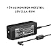 LZUMWS Ersatz-Ladegerät, 40 W, 19 V, 2,1 A, 6,5 x 4,4 cm, für LG Monitor 23/24/27 Zoll LED LCD HD TV LCAP26B-E AP16B-A ADS-45FSN-19 19040GPCU mit Ladekabel