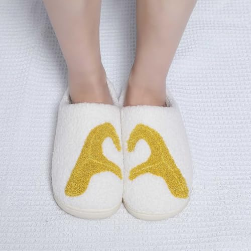 Image of Comfy House Slippers For Women Men, Ladies Fuzzy Bedroom Slippers,indoor Outdoor Memory Foam Shoes