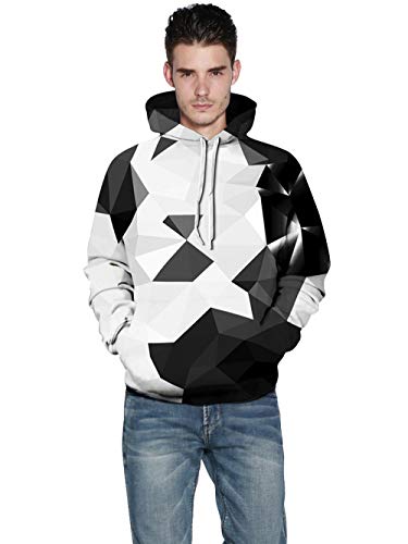 FLYILY Felpa con cappuccio unisex con stampa 3D e