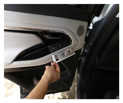 Cadre pour interrupteur de lève-vitre Range Evoque 2020 finition argent