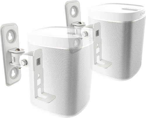 RICOO 2 x Lautsprecher Wandhalterung für Sonos Play :1™ LH431-W Lautsprecherwandhalterungen Boxenhalterung Wand Lautsprecherhalterung schwenkbar neigbar Wandhalter HiFi Audio Boxen Halterung