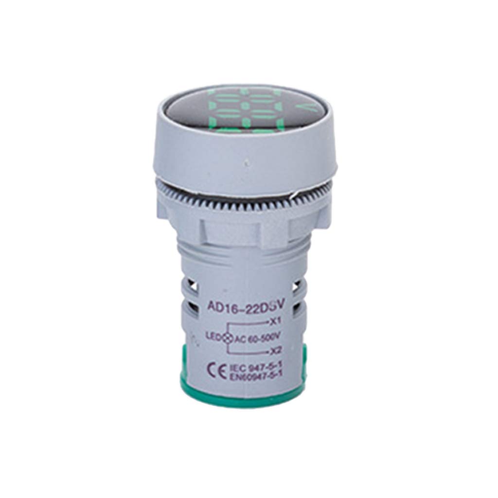 Practical Round Voltmeter Gauge Electrical AC50-500V Diameter 22mm Digital Display Voltmeter Practical Round