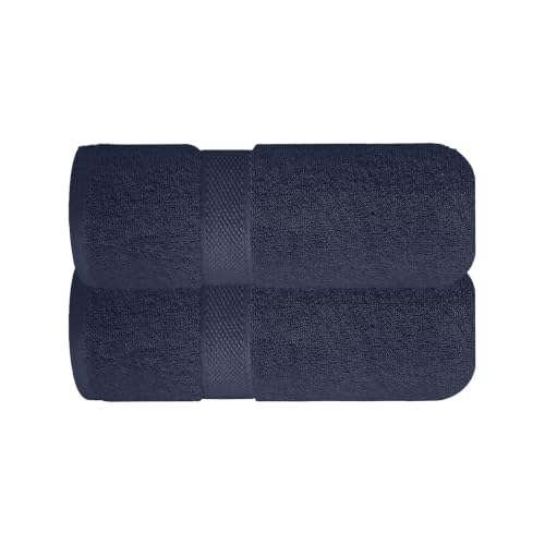Image of Sulfar 100% Combed Cotton, Quick Drying Highly Absorbent, Luxury Hand Towel Set (Pack of 2, 40 X 70 cm) Navy