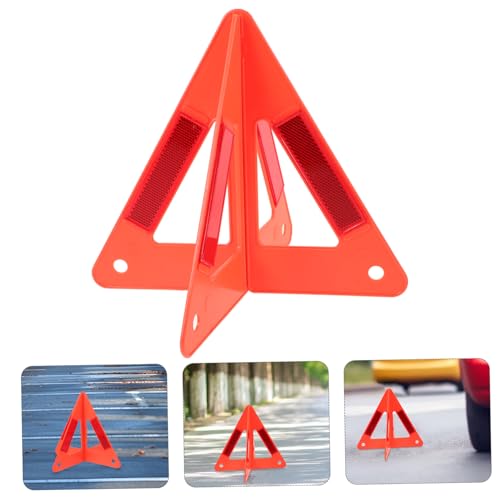 Kit de señales reflectantes triangulares para auto 2 sets miniatura 4