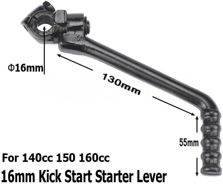 Motorcycle Kick Start Lever 16mm Kick Start Starter Lever Replacement Motorcycle Motorbike Universal