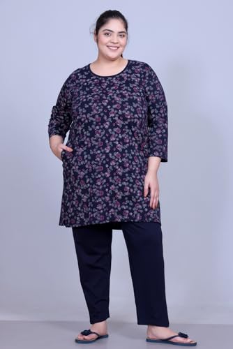 Image of RYSH Women's Plus Size Printed Longline Tops | Printed longline tops in multiple colours and plus sizes