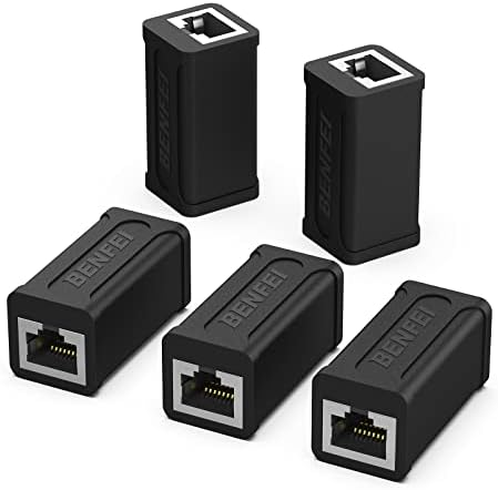 BENFEI RJ45 Inline Coupler, 5 Pack Cat7 Cat6 Cat5e Ethernet Coupler Female to Female