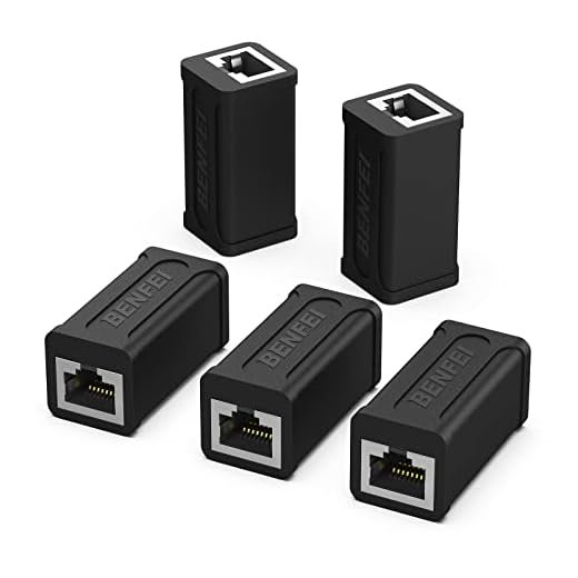 BENFEI RJ45 Inline Coupler, 5 Pack Cat7 Cat6 Cat5e Ethernet Coupler Female to Female