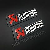 Cantidad: 2 unidades AOWIFT 2 piezas de metal AKRAPOVIC escape resistente al calor de aluminio emblema insignia pegatina