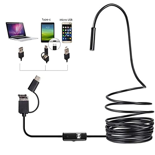 Endoscope, 3-In-1 Type-C Usb Inspection Camera, 6 Adjustable Led Light,Inspection Camera Borescope,For Android Mobile Phone Tablet Pc Desktop Computer, Waterproof (Size:2M) #TOP10