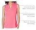 PGA TOUR womens Sleeveless Airflux Polo Golf Shirt, Pink Lemonade, X-Small US