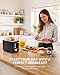 ZACHVO 2 Slice Toaster with Wide Slots for Bread & Bagels, Stainless Steel Toaster with Digital Countdown, 6 Shade Settings, Defrost, Reheat & Cancel, Compact Design for Kitchen, Black