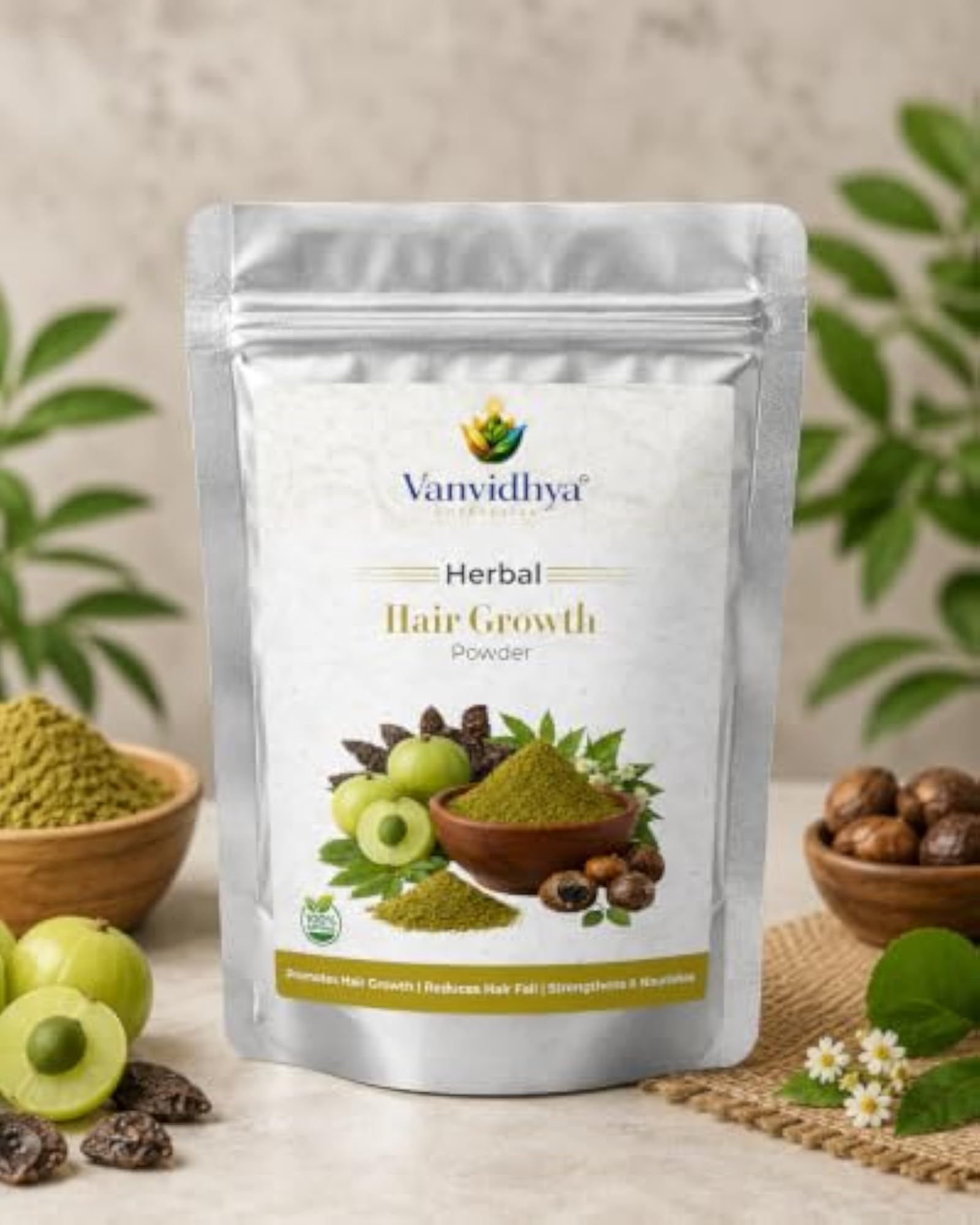 5 in 1 Herbal Hair Powder Combo for Natural Hair Care