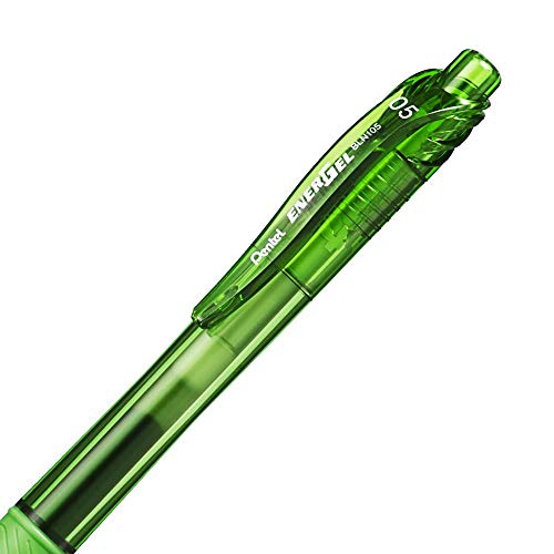 Caneta Pentel Energel X Retrátil 0.5Mm Verde Limão, Pentel, Sm/Bln105-K, Verde Limão