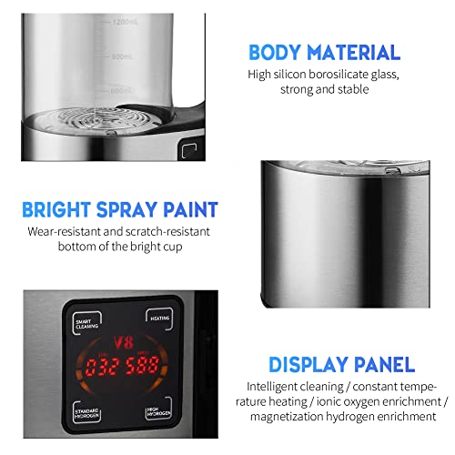 Julymoda Hydrogen Water Bottle Generator Portable Hydrogen Water Ionizer Machine 2L Large Capacity Hydrogen Rich Water Maker Hydrogen Water Health Cup For Home Family Use #TOP5