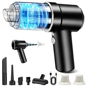 YUEJIDZ Handstaubsauger Auto Akku Staubsauger Kabellos 12000Pa mit HEPA-Filter & LED Beleuchtung,Leichter Mini Autostaubsauger für Sofa Reinigung,Tierhaare,Teppich Haus,Büro,Küche,Haus