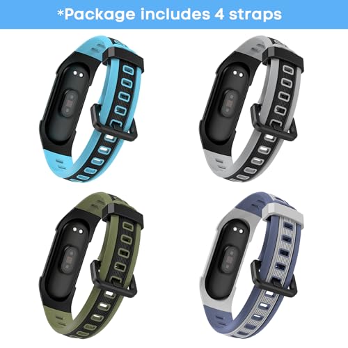 MIJOBS Correas Compatible con Xiaomi Band 7 Pulsera Xiaomi Mi Band 7 Correa de Silicona Miband 7 Pulseras de Deportiva, Correa de Repuesto para Xiaomi Band 7 Smartwatch Accesorios - imagen 3