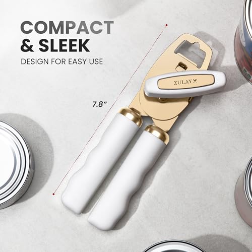 Image of Zulay Kitchen Manual Can Opener Heavy Duty Patented Stainless Steel, Gold