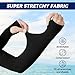 Arm Sleeves for Men And Women to Cover Arms with Thumb Holes, Sun Uv Protection Compression Arm Warmers, Prevent Bruising on Thin Skin And Designed for Volleyball Golf Football Baseball Sport Outdoors