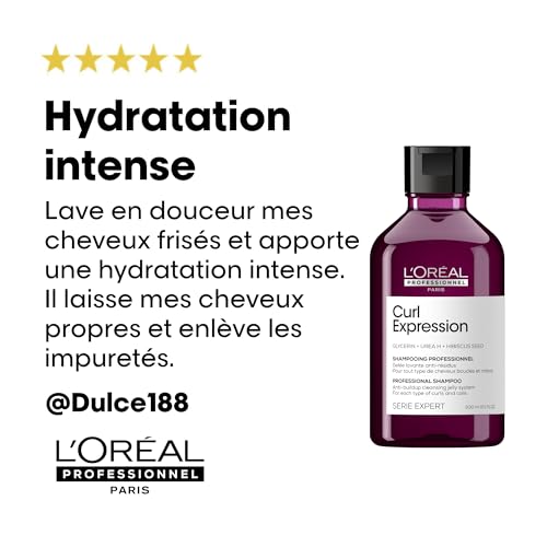 L'Oréal Professionnel, Gelée Lavante, Cheveux Bouclés / Frisés / Crépus, Shampoing Sans Sulfate & Sans Silicone, Elimine Impuretés & Résidus, Hydrate sans Alourdir, 300 ml
