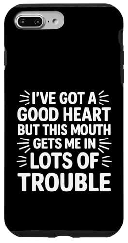 Good Heart But This Mouth Gets To Me In Trouble ���[���A�f�U�C�� �X�}�z�P�[�X iPhone 7 Plus/8 Plus �p
