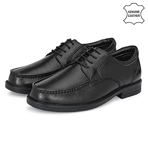 Image of Auserio Men's Full Grain Leather Derby Lace Up Formal Shoes | Anti Skid Sole & Waxed Laces | Antimicrobial & Heat-Insulating | Memory Foam Padded Insole | Shoes for Office & Parties (SSE 231.232.233)