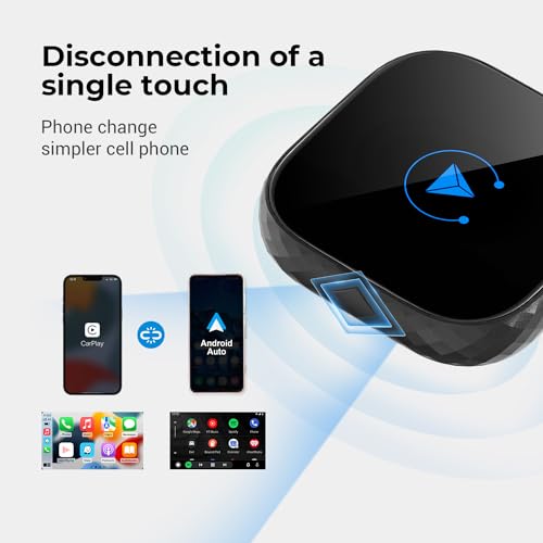 Adaptador sem fio CarPlay Android Auto 2 em 1, dongle AA sem fio Apple Car Play Plug Play Conexão au